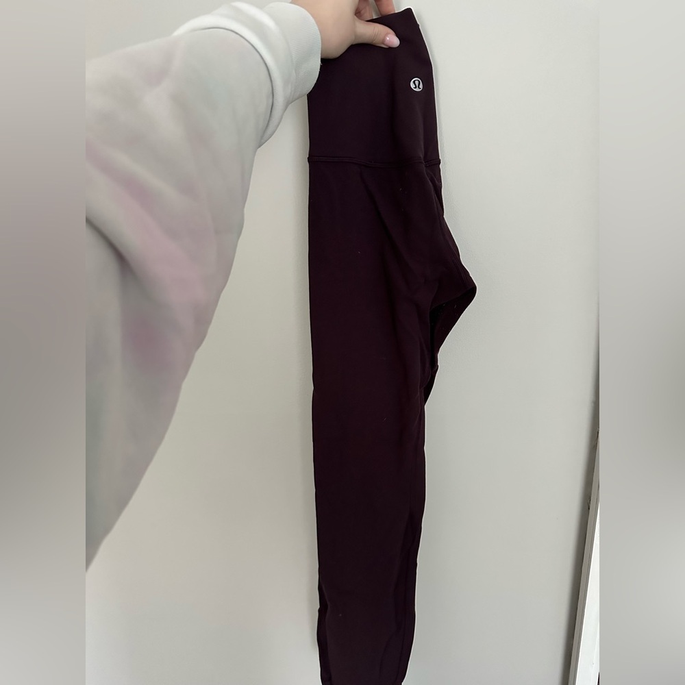 Lululemon darkest magenta align leggings, size 4